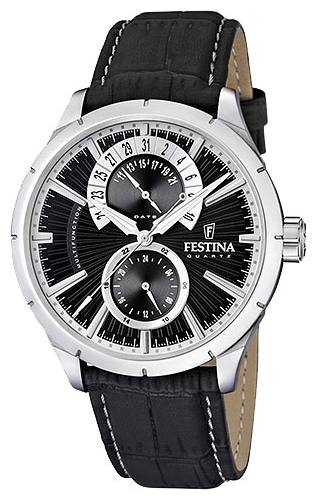 Festina F16573.3 - мужские наручные часы из коллекции Retro Festina F16573.3 - мужские наручные часы из коллекции RetroFestina<br><br><br>Бренд: Festina<br>Модель: Festina F16573/3<br>Артикул: F16573.3<br>Вариант артикула: None<br>Коллекция: Retro<br>Подколлекция: None<br>Страна: Испания<br>Пол: мужские<br>Тип механизма: кварцевые<br>Механизм: None<br>Количество камней: None<br>Автоподзавод: None<br>Источник энергии: от батарейки<br>Срок службы элемента питания: None<br>Дисплей: стрелки<br>Цифры: отсутствуют<br>Водозащита: WR 50<br>Противоударные: None<br>Материал корпуса: нерж. сталь<br>Материал браслета: кожа (не указан)<br>Материал безеля: None<br>Стекло: минеральное<br>Антибликовое покрытие: None<br>Цвет корпуса: None<br>Цвет браслета: None<br>Цвет циферблата: None<br>Цвет безеля: None<br>Размеры: 46x5 мм<br>Диаметр: None<br>Диаметр корпуса: None<br>Толщина: None<br>Ширина ремешка: None<br>Вес: None<br>Спорт-функции: None<br>Подсветка: стрелок<br>Вставка: None<br>Отображение даты: число<br>Хронограф: None<br>Таймер: None<br>Термометр: None<br>Хронометр: None<br>GPS: None<br>Радиосинхронизация: None<br>Барометр: None<br>Скелетон: None<br>Дополнительная информация: None<br>Дополнительные функции: второй часовой пояс