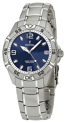 Festina F16171.4 - унисекс наручные часы из коллекции Sport Festina F16171.4 - унисекс наручные часы из коллекции SportFestina<br><br><br>Бренд: Festina<br>Модель: Festina F16171/4<br>Артикул: F16171.4<br>Вариант артикула: None<br>Коллекция: Sport<br>Подколлекция: None<br>Страна: Испания<br>Пол: унисекс<br>Тип механизма: кварцевые<br>Механизм: None<br>Количество камней: None<br>Автоподзавод: None<br>Источник энергии: от батарейки<br>Срок службы элемента питания: None<br>Дисплей: стрелки<br>Цифры: арабские<br>Водозащита: WR 100<br>Противоударные: None<br>Материал корпуса: нерж. сталь<br>Материал браслета: не указан<br>Материал безеля: None<br>Стекло: минеральное<br>Антибликовое покрытие: None<br>Цвет корпуса: None<br>Цвет браслета: None<br>Цвет циферблата: None<br>Цвет безеля: None<br>Размеры: 35x35x11 мм<br>Диаметр: None<br>Диаметр корпуса: None<br>Толщина: None<br>Ширина ремешка: None<br>Вес: None<br>Спорт-функции: None<br>Подсветка: стрелок<br>Вставка: None<br>Отображение даты: число<br>Хронограф: None<br>Таймер: None<br>Термометр: None<br>Хронометр: None<br>GPS: None<br>Радиосинхронизация: None<br>Барометр: None<br>Скелетон: None<br>Дополнительная информация: элемент питания SR626SW, срок службы батарейки 35 месяцев<br>Дополнительные функции: None