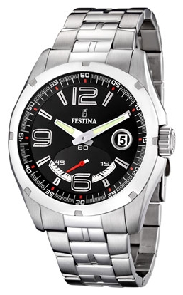 Festina F16480.3 - мужские наручные часы из коллекции Sport Festina F16480.3 - мужские наручные часы из коллекции SportFestina<br><br><br>Бренд: Festina<br>Модель: Festina F16480/3<br>Артикул: F16480.3<br>Вариант артикула: None<br>Коллекция: Sport<br>Подколлекция: None<br>Страна: Испания<br>Пол: мужские<br>Тип механизма: кварцевые<br>Механизм: None<br>Количество камней: None<br>Автоподзавод: None<br>Источник энергии: от батарейки<br>Срок службы элемента питания: None<br>Дисплей: стрелки<br>Цифры: арабские<br>Водозащита: WR 100<br>Противоударные: None<br>Материал корпуса: нерж. сталь<br>Материал браслета: не указан<br>Материал безеля: None<br>Стекло: минеральное<br>Антибликовое покрытие: None<br>Цвет корпуса: None<br>Цвет браслета: None<br>Цвет циферблата: None<br>Цвет безеля: None<br>Размеры: None<br>Диаметр: None<br>Диаметр корпуса: None<br>Толщина: None<br>Ширина ремешка: None<br>Вес: None<br>Спорт-функции: None<br>Подсветка: стрелок<br>Вставка: None<br>Отображение даты: число<br>Хронограф: None<br>Таймер: None<br>Термометр: None<br>Хронометр: None<br>GPS: None<br>Радиосинхронизация: None<br>Барометр: None<br>Скелетон: None<br>Дополнительная информация: None<br>Дополнительные функции: None