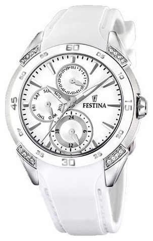 Festina F16394.1 - женские наручные часы из коллекции Multifunction Festina F16394.1 - женские наручные часы из коллекции MultifunctionFestina<br><br><br>Бренд: Festina<br>Модель: Festina F16394/1<br>Артикул: F16394.1<br>Вариант артикула: None<br>Коллекция: Multifunction<br>Подколлекция: None<br>Страна: Испания<br>Пол: женские<br>Тип механизма: кварцевые<br>Механизм: None<br>Количество камней: None<br>Автоподзавод: None<br>Источник энергии: от батарейки<br>Срок службы элемента питания: None<br>Дисплей: стрелки<br>Цифры: отсутствуют<br>Водозащита: WR 30<br>Противоударные: None<br>Материал корпуса: нерж. сталь<br>Материал браслета: каучук<br>Материал безеля: None<br>Стекло: минеральное<br>Антибликовое покрытие: None<br>Цвет корпуса: None<br>Цвет браслета: None<br>Цвет циферблата: None<br>Цвет безеля: None<br>Размеры: 39.9x10.7 мм<br>Диаметр: None<br>Диаметр корпуса: None<br>Толщина: None<br>Ширина ремешка: None<br>Вес: None<br>Спорт-функции: None<br>Подсветка: None<br>Вставка: None<br>Отображение даты: число, день недели<br>Хронограф: None<br>Таймер: None<br>Термометр: None<br>Хронометр: None<br>GPS: None<br>Радиосинхронизация: None<br>Барометр: None<br>Скелетон: None<br>Дополнительная информация: None<br>Дополнительные функции: второй часовой пояс