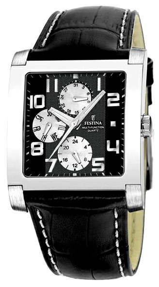 Festina F16235.6 - мужские наручные часы из коллекции Multifunction Festina F16235.6 - мужские наручные часы из коллекции MultifunctionFestina<br><br><br>Бренд: Festina<br>Модель: Festina F16235/6<br>Артикул: F16235.6<br>Вариант артикула: None<br>Коллекция: Multifunction<br>Подколлекция: None<br>Страна: Испания<br>Пол: мужские<br>Тип механизма: кварцевые<br>Механизм: None<br>Количество камней: None<br>Автоподзавод: None<br>Источник энергии: None<br>Срок службы элемента питания: None<br>Дисплей: стрелки<br>Цифры: арабские<br>Водозащита: WR 50<br>Противоударные: None<br>Материал корпуса: не указан<br>Материал браслета: кожа<br>Материал безеля: None<br>Стекло: минеральное<br>Антибликовое покрытие: None<br>Цвет корпуса: None<br>Цвет браслета: None<br>Цвет циферблата: None<br>Цвет безеля: None<br>Размеры: 37x37 мм<br>Диаметр: None<br>Диаметр корпуса: None<br>Толщина: None<br>Ширина ремешка: None<br>Вес: None<br>Спорт-функции: None<br>Подсветка: дисплея<br>Вставка: None<br>Отображение даты: день недели<br>Хронограф: None<br>Таймер: None<br>Термометр: None<br>Хронометр: None<br>GPS: None<br>Радиосинхронизация: None<br>Барометр: None<br>Скелетон: None<br>Дополнительная информация: None<br>Дополнительные функции: None