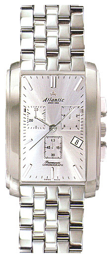 Atlantic 67445.41.21 - мужские наручные часы из коллекции Seamoon Atlantic 67445.41.21 - мужские наручные часы из коллекции SeamoonAtlantic<br><br><br>Бренд: Atlantic<br>Модель: Atlantic 67445.41.21<br>Артикул: 67445.41.21<br>Вариант артикула: None<br>Коллекция: Seamoon<br>Подколлекция: None<br>Страна: Швейцария<br>Пол: мужские<br>Тип механизма: кварцевые<br>Механизм: ETA 251.471<br>Количество камней: None<br>Автоподзавод: None<br>Источник энергии: от батарейки<br>Срок службы элемента питания: None<br>Дисплей: стрелки<br>Цифры: отсутствуют<br>Водозащита: WR 30<br>Противоударные: None<br>Материал корпуса: нерж. сталь<br>Материал браслета: не указан<br>Материал безеля: None<br>Стекло: сапфировое<br>Антибликовое покрытие: None<br>Цвет корпуса: None<br>Цвет браслета: None<br>Цвет циферблата: None<br>Цвет безеля: None<br>Размеры: None<br>Диаметр: None<br>Диаметр корпуса: None<br>Толщина: None<br>Ширина ремешка: None<br>Вес: None<br>Спорт-функции: секундомер<br>Подсветка: None<br>Вставка: None<br>Отображение даты: число<br>Хронограф: есть<br>Таймер: None<br>Термометр: None<br>Хронометр: None<br>GPS: None<br>Радиосинхронизация: None<br>Барометр: None<br>Скелетон: None<br>Дополнительная информация: None<br>Дополнительные функции: None