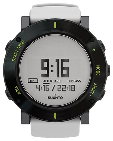 Suunto SS020690000 - унисекс наручные часы из коллекции Core Suunto SS020690000 - унисекс наручные часы из коллекции CoreSuunto<br><br><br>Бренд: Suunto<br>Модель: Suunto Core White Crush<br>Артикул: SS020690000<br>Вариант артикула: None<br>Коллекция: Core<br>Подколлекция: None<br>Страна: Финляндия<br>Пол: унисекс<br>Тип механизма: кварцевые<br>Механизм: None<br>Количество камней: None<br>Автоподзавод: None<br>Источник энергии: от батарейки<br>Срок службы элемента питания: None<br>Дисплей: цифры<br>Цифры: None<br>Водозащита: WR 30<br>Противоударные: None<br>Материал корпуса: нерж. сталь, PVD покрытие (полное)<br>Материал браслета: None<br>Материал безеля: None<br>Стекло: минеральное<br>Антибликовое покрытие: None<br>Цвет корпуса: None<br>Цвет браслета: None<br>Цвет циферблата: None<br>Цвет безеля: None<br>Размеры: 50x14 мм<br>Диаметр: None<br>Диаметр корпуса: None<br>Толщина: None<br>Ширина ремешка: None<br>Вес: None<br>Спорт-функции: секундомер, таймер обратного отсчета, глубиномер, высотомер, барометр, термометр, компас<br>Подсветка: дисплея<br>Вставка: None<br>Отображение даты: число, день недели<br>Хронограф: None<br>Таймер: None<br>Термометр: None<br>Хронометр: None<br>GPS: None<br>Радиосинхронизация: None<br>Барометр: None<br>Скелетон: None<br>Дополнительная информация: None<br>Дополнительные функции: второй часовой пояс, будильник