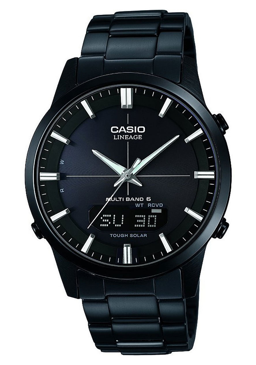Casio Lineage LCW-M170DB-1A / LCW-M170DB-1AER - мужские наручные часы Casio Lineage LCW-M170DB-1A / LCW-M170DB-1AER - мужские наручные часыCasio<br><br><br>Бренд: Casio<br>Модель: Casio LCW-M170DB-1A<br>Артикул: LCW-M170DB-1A<br>Вариант артикула: LCW-M170DB-1AER<br>Коллекция: Lineage<br>Подколлекция: None<br>Страна: Япония<br>Пол: мужские<br>Тип механизма: кварцевые<br>Механизм: None<br>Количество камней: None<br>Автоподзавод: None<br>Источник энергии: от солнечной батареи<br>Срок службы элемента питания: None<br>Дисплей: стрелки + цифры<br>Цифры: отсутствуют<br>Водозащита: WR 50<br>Противоударные: None<br>Материал корпуса: нерж. сталь, полное покрытие корпуса<br>Материал браслета: нерж. сталь, полное дополнительное покрытие<br>Материал безеля: None<br>Стекло: сапфировое<br>Антибликовое покрытие: None<br>Цвет корпуса: None<br>Цвет браслета: None<br>Цвет циферблата: None<br>Цвет безеля: None<br>Размеры: 39.6x46.4x9.2 мм<br>Диаметр: None<br>Диаметр корпуса: None<br>Толщина: None<br>Ширина ремешка: None<br>Вес: 122 г<br>Спорт-функции: секундомер, таймер обратного отсчета<br>Подсветка: дисплея, стрелок<br>Вставка: None<br>Отображение даты: вечный календарь, число, день недели<br>Хронограф: None<br>Таймер: None<br>Термометр: None<br>Хронометр: None<br>GPS: None<br>Радиосинхронизация: None<br>Барометр: None<br>Скелетон: None<br>Дополнительная информация: функция включения/отключения звука кнопок, коррекция времени по радиосигналу, ежечасный сигнал<br>Дополнительные функции: индикатор запаса хода, второй часовой пояс, будильник (количество установок: 5)