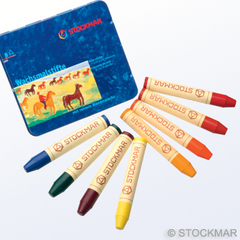 Мелки восковые пальчиковые, 8 цветов Waldorf (Stoсkmar)
