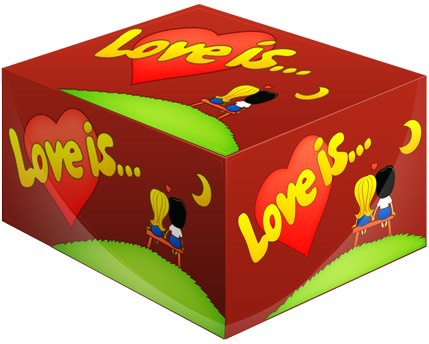 

Блок жвачек Love is — "Вишня-Лимон"
